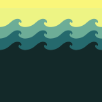 Tiled sea wave pattern vector image